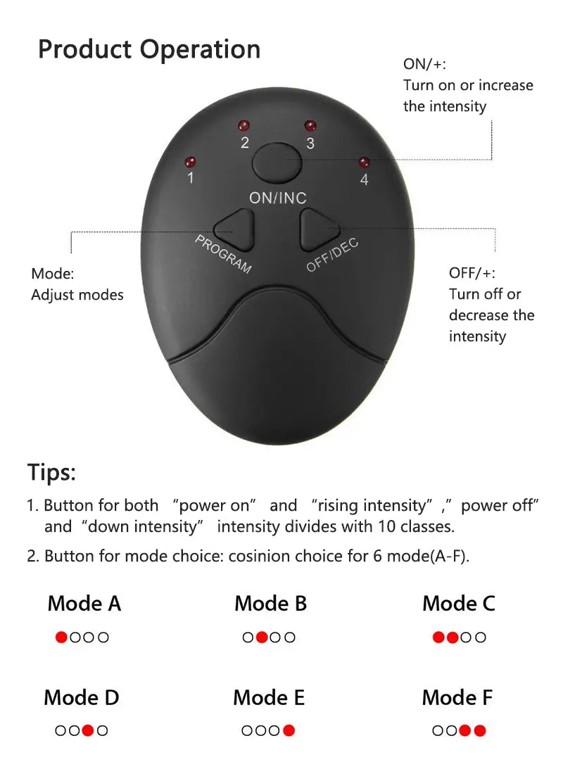 EMS Abdominal and Arm Massager for Home Fitness