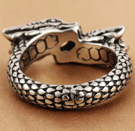 Titanium Steel Retro Chinese Dragon Ring